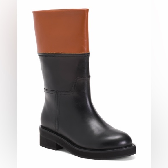 AEROSOLES Shoes - Aerosoles Leather Boots – Black & Brown Two-Tone